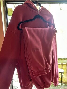 Comfort Sweatshirt and Joggers — Dark Pink — Great Condition — Matching Set